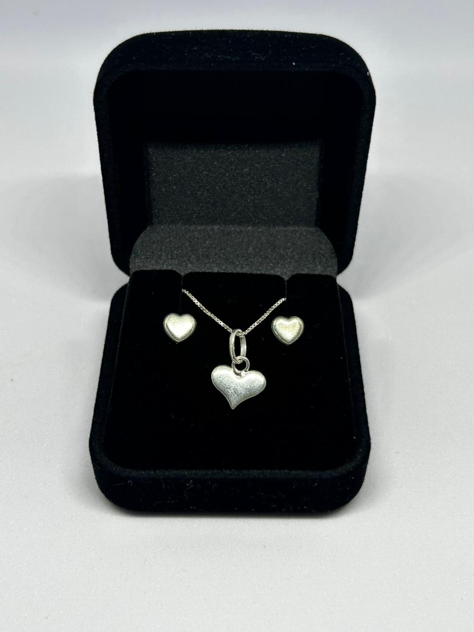 Conjunto Coração Colar + brinco
